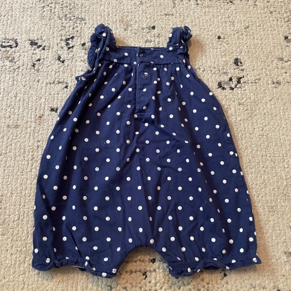 Carter’s girl 6 months romper butterfly blue white polka dots red stripes floral - Picture 2 of 5